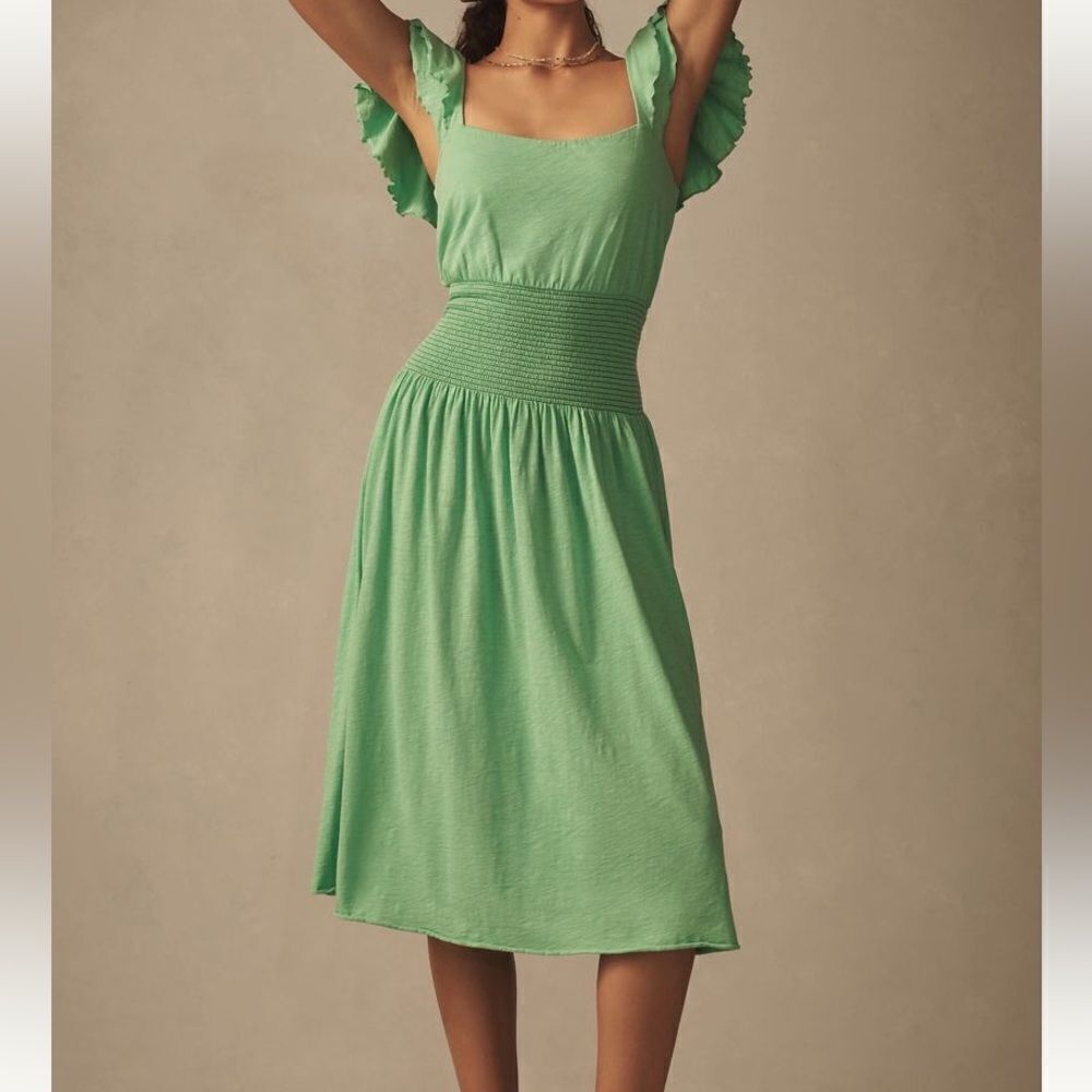 Nation LTD Brittini Smocked Waist Midi dress